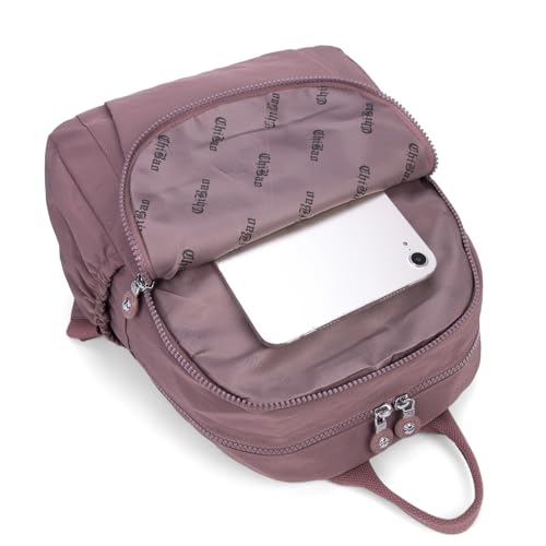 Image of Pealwel Mini Backpack Purse for Women,Small Nylon backpacks for Ladies Backpacks Women Anti Theft Travel Bag (Pink)