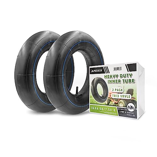 APEXIS 2-Pack Premium Replacement Tire Inner Tubes (16x6.50/7.50-8) Fits 8 Rims Compatible with Lawn Mowers Garden Tractors Wheelbarrows and Utility Equipment