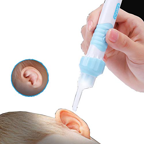 HYCy Cuchara De Odo, Removedor De Limpiador Limpieza De Cuchara De Oreja con Iluminacin LED Herramienta Elctrica De Eliminacin De Cera De Odo Limpiador De Seguridad Cuchara