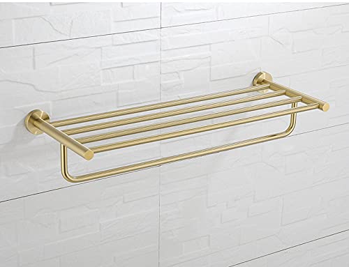 Juego de herrajes de baño oro para organizar toallas y accesorios con estilo 2