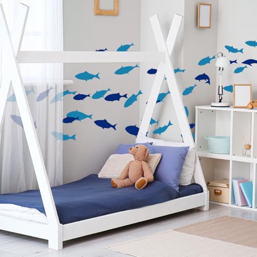 Vinilo Decorativo SHUCHING Pez Azul para Pared y Nevera miniatura 2