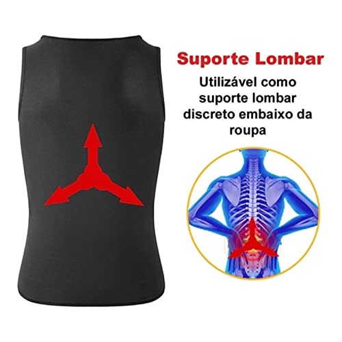 Cinta Camiseta Redutora Masculina Efeito Sauna Hot Queima Gordura Alta Compressão (P)