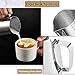 Milk Frothing Pitcher, 350ml (12oz) Milk Frother Cup Stainless Steel Jug Steaming Pitcher, Milk Coffee Cappuccino Latte Art Barista Steam Pitchers Milk Jug Cup with 2Pcs Decorating Pen