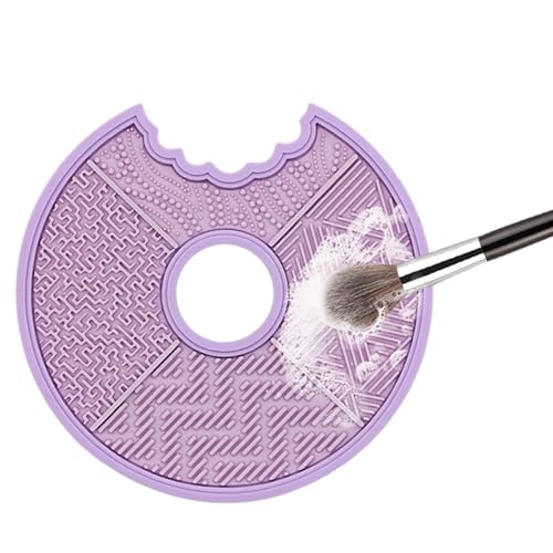化粧ブラシクリーナーパッド、化粧ブラシ洗浄マット - 化粧ブラシクリーナーパッド吸盤付きポータブル洗浄ツール | 化粧品アプリケーター用の吸盤付きシリコーン化粧品洗浄ツール