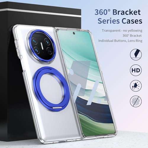 Coque antichoc Huawei Mate X3 de qualité militaire transparente bleu - 4