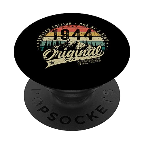 1944 Vintage Cumpleaños Retro Hombres Señoras Regalo PopSockets PopGrip Intercambiable