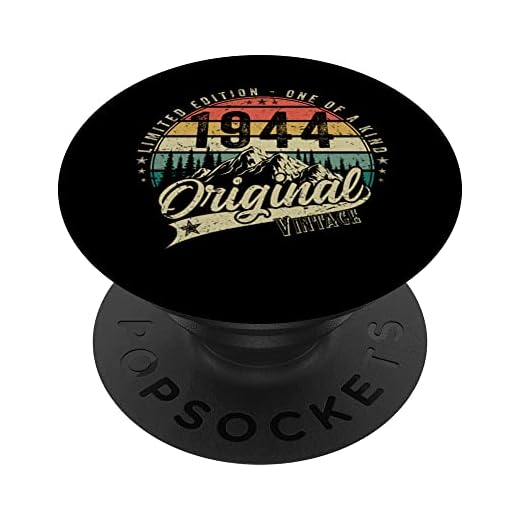 1944 Vintage Cumpleaños Retro Hombres Señoras Regalo PopSockets PopGrip Intercambiable