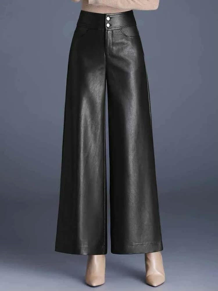 gonne da Donna Pantaloni da Tre Quarti di Pantaloni Autunnali E Invernali Caldi-Rosso-m