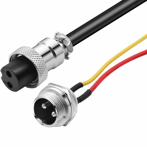 1 Juego de Enchufe de Aviación GX16, Accesorios de Audio Y Vídeo Conectores Adaptadores Enchufe 2 Pines Tipo Tornillo Conector de Cable de Aviación de Metal Macho Hembra - imagen 5