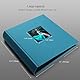 1DOT2 Leinen Fotoalbum zum Selbstgestalten Groß Fotobuch zum Einkleben im Format 30x30.5 cm hat 120 (60Blatt) säurefreien schwarze Seiten (200g/m²),Pfauenblau