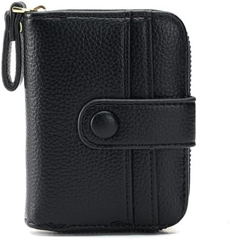 Bolso para mujer, monedero para mujer con correa para la muñeca, hay 11 tarjetas en la cartera, Negro -, Monedero para mujer