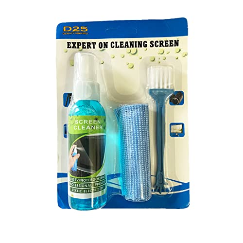 D25 3 in 1 Super Cleaner Set of 80 ml Screen Cleaner with Micro F...