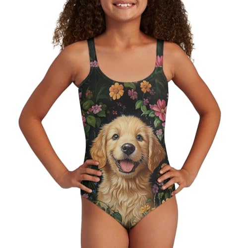 Image of Uourmeti Girls' One-Piece Swimwear Halter Bathing Suit Big Kids Summer Beach Swim Suits Swimming Wear