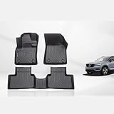 KELCSEECS Floor Mats Custom For 2024 2023 2022 2021 2020 2019 Volvo XC40(Not Fit Recharge) All Weather Floor Mats Waterproof TPE Heavy Duty Automotive Floor Liners Front& Rear Row Full Set Accessories