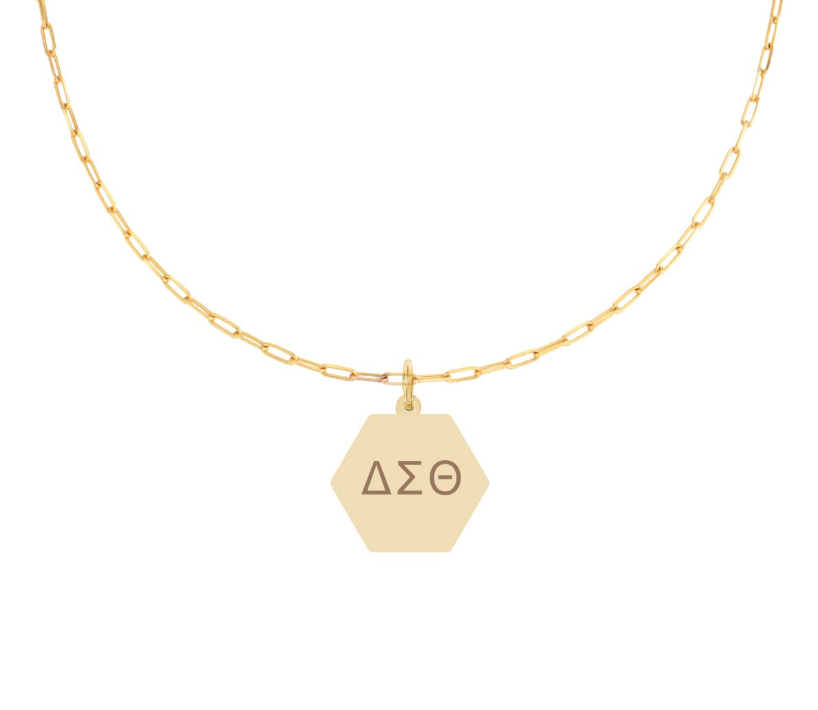 Sorority ShopDelta Sigma Theta Paperclip Necklace — DST 18K Gold Plated Sorority Gifts Necklace, Long-Lasting Delta Sigma Theta Gifts for Women, One Size, Gold Plated, No Gemstone