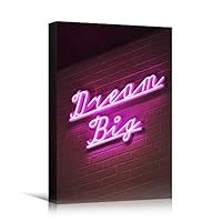 Canvas Wall Art Light Quotes Bedroom Industrial Inspirational Modern Art Multicolor Neon Photography Quotes Urban - 12x18 inches