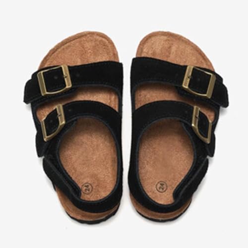 Boys Girls Summer Cork Footbed Slide Sandal, Adjustable Buckle Backstraps Arch Support Outdoor Sandals4