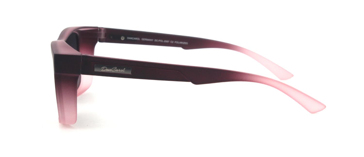 DanCarol DC-POL-2067- HI-C2 różowe okulary ochronne, idealne dla osób noszących okulary z polaryzacyjnymi szkłami