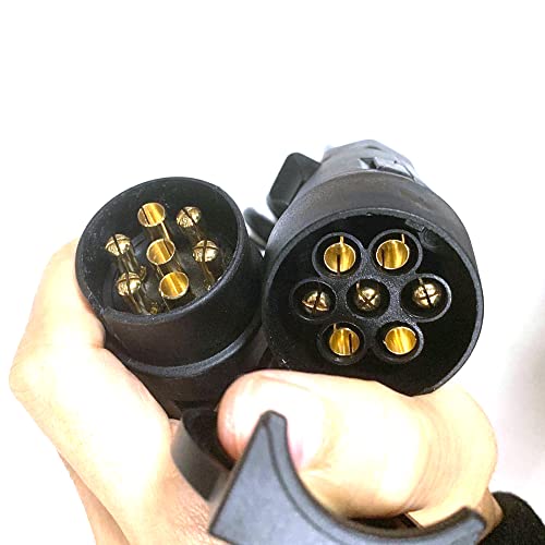 JVJ Anhänger 7 auf 7 Polig Verlängerung Kabel Spiralkabel Anhängerkabel Adapter 2.0 Meter Spiralkabel Auto Anhänger… – Bild 5