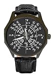 montre suisse mathis montabon  Le Math! Mathématiques, Trigonométrie Radian Circle Art 40 mm Montre en laiton. Finition Titanium