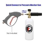 Tool Daily Foam Cannon with 1/4 Inch Quick Connector, 1 Liter, 5 Pressure Washer Nozzle Tips - Image 3