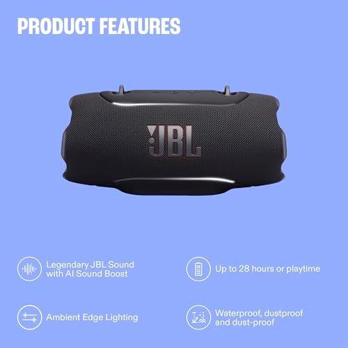JBL Xtreme 5 - Portable Waterproof Speaker with Massive Legendary JBL Sound, Ambient Edge Lighting, and a Convenient Shoulder Strap - Black - 2