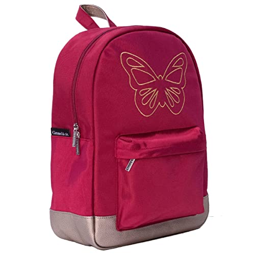 Sac à bretelles Caramel et cie Papillon Rubis dos protégé