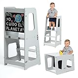SEGURIDAD ANTE TODO: Inspirándose en los principios Montessori, las Torres de Aprendizaje KYWAI se centran en la seguridad. Nuestra torre plegable no tiene bordes ya que todos los cantos son pulidos. Ha sido diseñada siguiendo nuestros estándares más estrictos de calidad y seguridad y cumple con la normativa EN-71 y EN17191 aplicable a este tipo de productos y certificado CE.