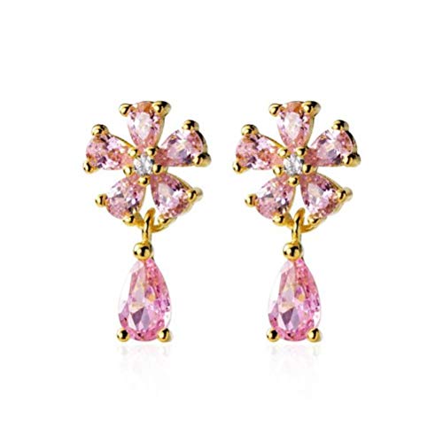 Boucles d'oreilles S925 et diamant pour femme au design suspendu prestigieux