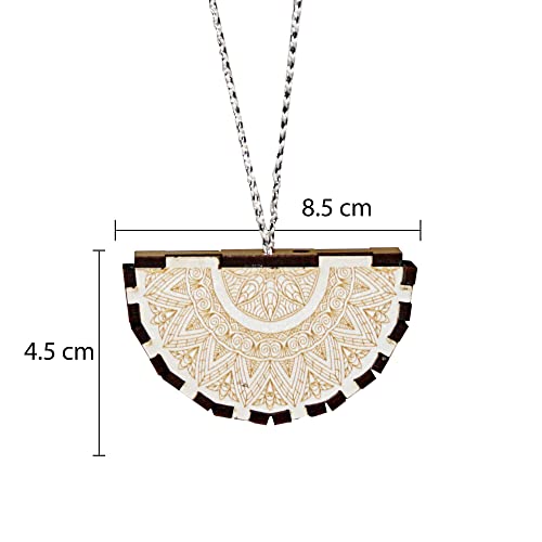 Image of Car Air Freshener Auto Perfume Car Decor Accessory Wood Scent Essential Oil Aroma pendant for Car Mirror Hanging Car Interior Diffusers Exclusive gifts (1 pcs, SANDALWOOD-FRAGRANCE)