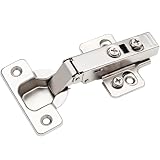 Berta 4-Pack Full Overlay Frameless Soft-Close European Hinges, 110° 3D Adjustable, Clip-On Concealed Kitchen Cabinet Door Hinges with Screws - Ideal for Modern Cabinets
