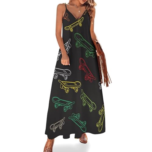 Robe longue pour femme ete sans manches pour rester fraîche et élégante en voyage