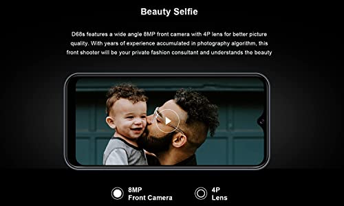 Kxd D68S | 4G Unlocked Android Smartphone | 6.1 Inch Waterdrop Full-Screen Dual Sim Unlocked Cell Phones | 4000 Mah | 32Gb Ram To 128Gb Extend | Ai Camera 8Mp + 8Mp Camera | Face Unlock | Android 11 #TOP4