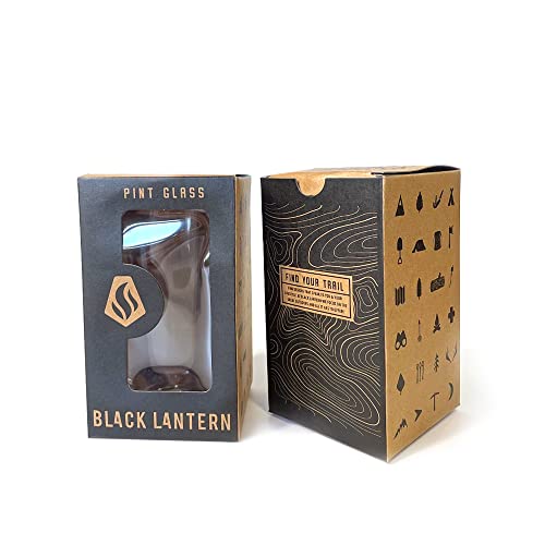 Black Lantern Pint Glasses – Handmade Craft Beer Glasses And Bar Glassware, All Purpose Drinking Glasses For The Kitchen And Bar, Pine Tree Forest Design, Set Of 2 Craft Beer Glasses #TOP5