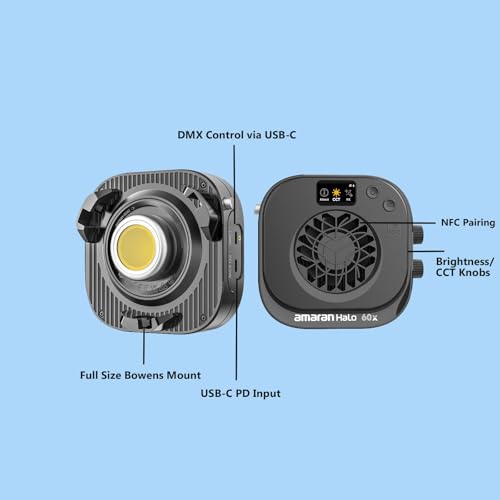 Image of amaran Halo 60x COB Video Light Bi-Color USB-C PD Bowens 63W