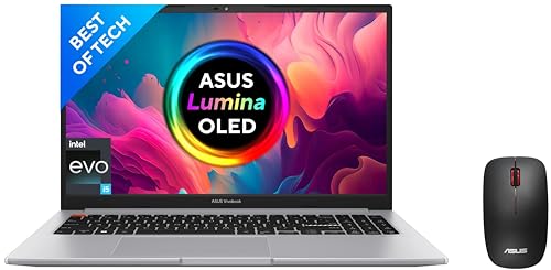 Image of ASUS Vivobook S15 OLED 2022, 15.6 inch 39.62 cm FHD OLED, Intel Core EVO i5-12500H 12th Gen, (16GB RAM /512GB SSD), S3502ZA-L501WS + WT300 Mouse (Black)