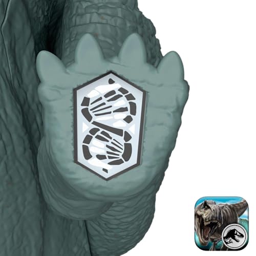 Image of Mattel Jurassic World Rebirth Wild Roar Maiasaura Dinosaur Toy with Tail-Controlled Chomp Multi-Direction Attack & Sound, Posable & Digital Play