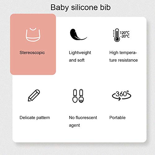 Slabbetje voor het eten van draagbare verstelbare baby-speeksel Handdoek Bay Girl Waterdicht Anti-Dirty Cartoon Pattern… - Image 4