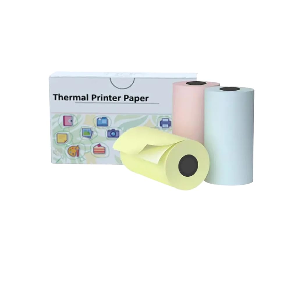 Papier d'impression Thermique de 57 mm REMPILLER Thermal BPA BPA White Auto-Adhesive Rolls COMPATIBLES COMPATIBLES avec Instant Print Camera(9PCS White No-Sticky)