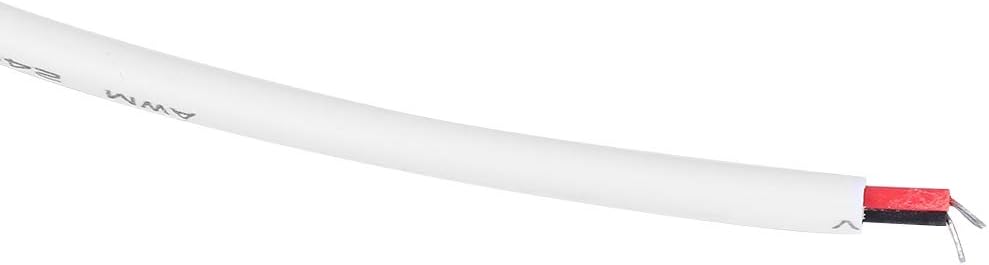 Yctze 5 Pair White 5.5x2.1mm DC Power Plug Jack Connector Cables | Female Power Connectors | Portable Pigtail Wire Leads (White)