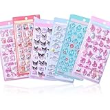 YAYAMIYA クラックス 3D シール 立体 【6枚セット】 ぷくぷくぷっくり おしゃれ かわいい デコシール ごほうび DIY用 手帳用 日記帳用 貼り付け可能 贈り物 子供 大容量 クリスマス 新年 誕生日プレゼント