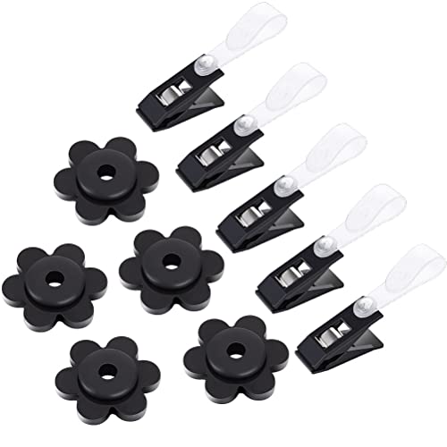 SUMAJU 10 Pcs Garden Flag Rubber Stoppers and Anti-Wind Garden Flag Clips Rubber Garden Flag Stoppers Holder Flag Stops Clips for Christmas Garden Yard Flag Pole Stand