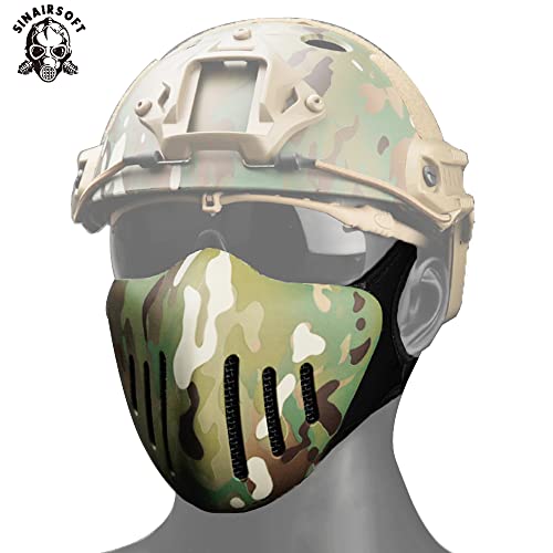 SINAIRSOFT Airsoft Mask Freely Combinable Airsoft Helmets/Goggles Black - Image 2