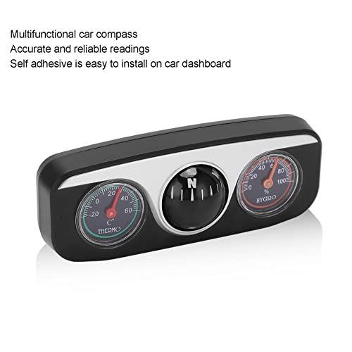 Brújula 3-en-1 con termómetro e higrómetro para auto miniatura 7