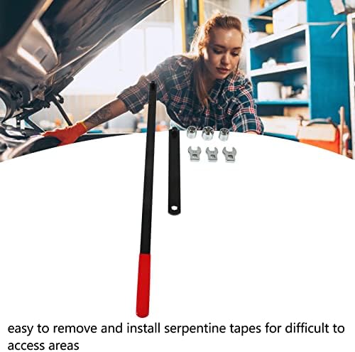 Remove and Install Car Vehicle Serpentine Belts 8pcs Professional Serpentine Belt Tool Set Carbon Steel Universal Car Repair Tool for Auto