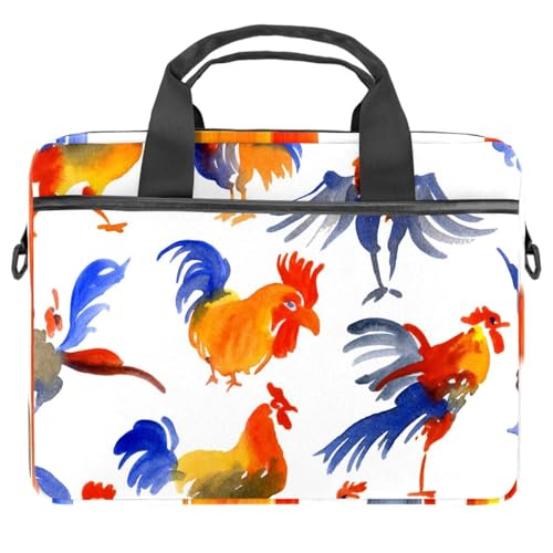 Funda bandolera de portátil de 13-14.5" acolchada y ligera con estampado de acuarela