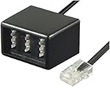  10 Stück Wentronic Telefon Adapter (RJ45 Stecker auf TAE Buchsen NFN) schwarz