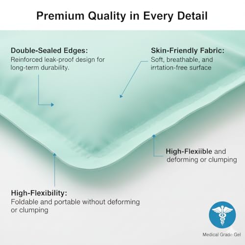 Cooling Gel Pad for Sleep - No Refrigeration Needed | Instant Relief for Hot Flashes, Night Sweats, Headaches & Muscle Pain | Dual-Sided Comfort Pillow Cooler for Adults, Kids & Pets - Image 6