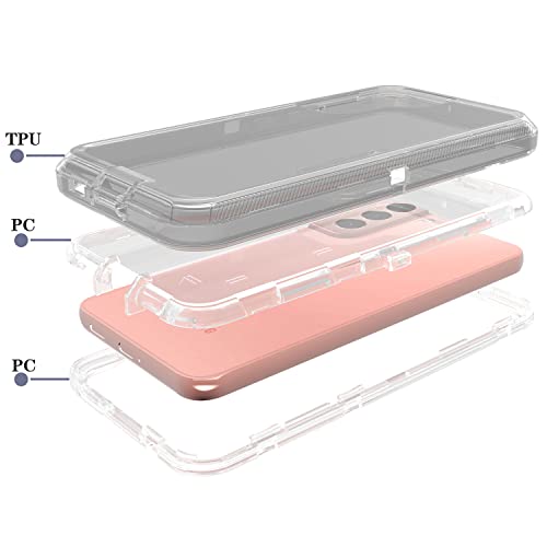 Fucozan for Samsung Galaxy S22 Plus Case Military Drop Tested 3 in 1 Full Body Protective Cover Heavy Duty Armor Rugged Shockproof for Galaxy S22 Plus Phone Case (Clear Gray) - image 5