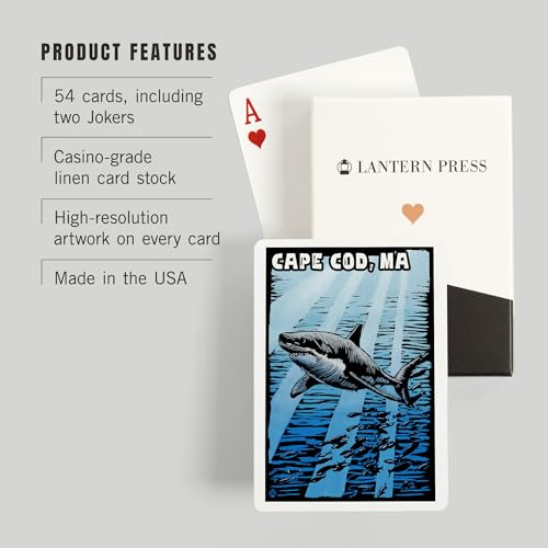 Baraja de Cartas Póker Cape Cod Gran Tiburón Blanco miniatura 3